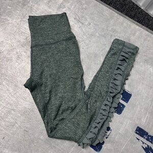 Aerie Green Mid Rise Spandex Leggings Size Medium